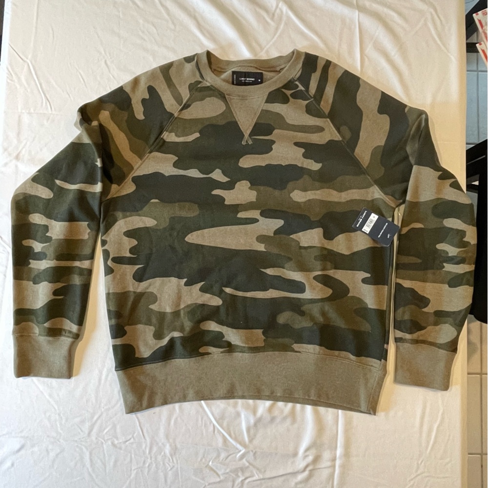 NWT Lucky Brand Camo Sweatshirt Medium